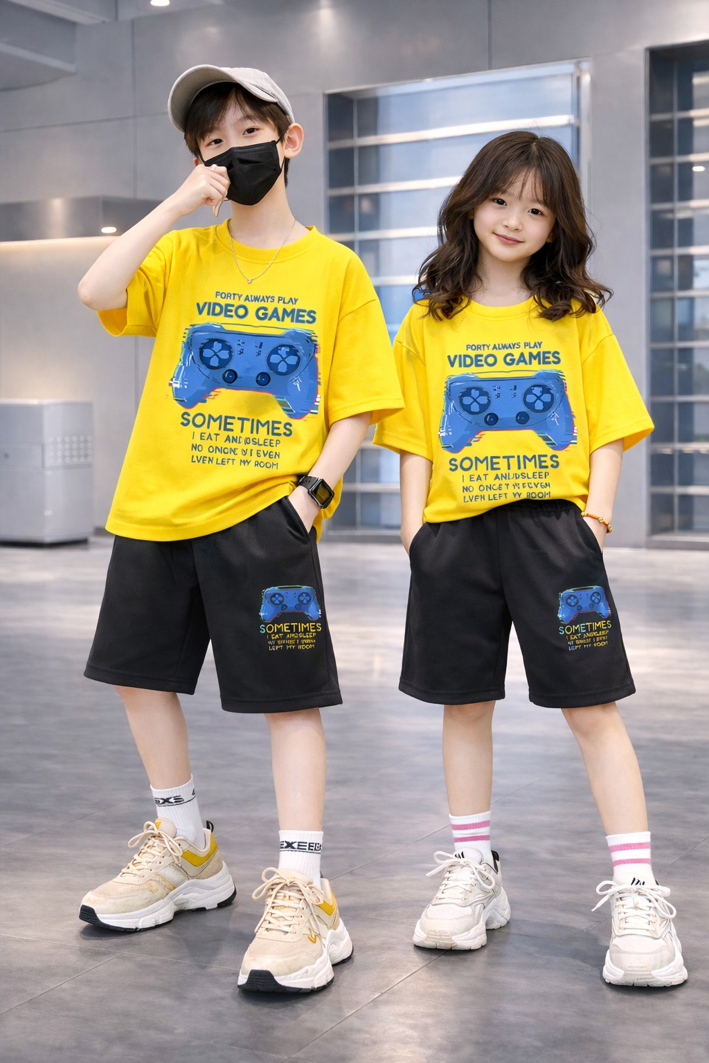 Baby Drop Shoulder T-Shirt and Pants Set - Comfortable and Stylish Outfit % Baby Drop Shoulder T-Shirt and Pants Set - Comfortable and Stylish Outfit