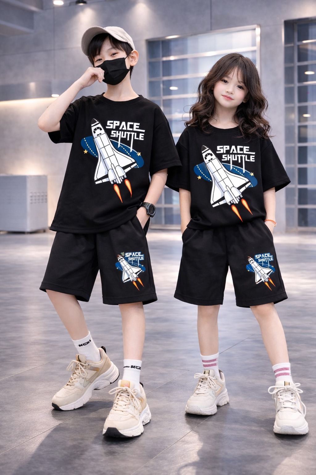 Baby Drop Shoulder T-Shirt and Pants Set - Comfortable and Stylish Outfit % Baby Drop Shoulder T-Shirt and Pants Set - Comfortable and Stylish Outfit