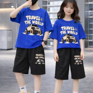 Baby Drop Shoulder T-Shirt and Pants Set - Comfortable Stylish Outfit for Kids