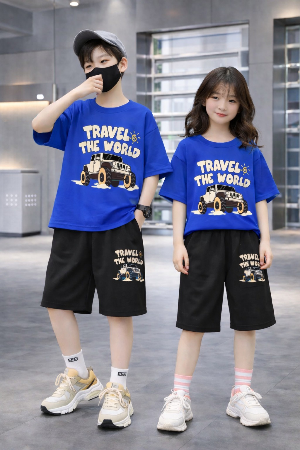 Baby Drop Shoulder T-Shirt and Pants Set - Comfortable Stylish Outfit for Kids % Baby Drop Shoulder T-Shirt and Pants Set - Comfortable Stylish Outfit for Kids