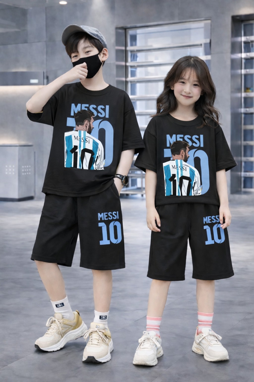 Baby Drop Shoulder T-Shirt and Pants Set - Stylish and Comfortable Outfit % Baby Drop Shoulder T-Shirt and Pants Set - Stylish and Comfortable Outfit