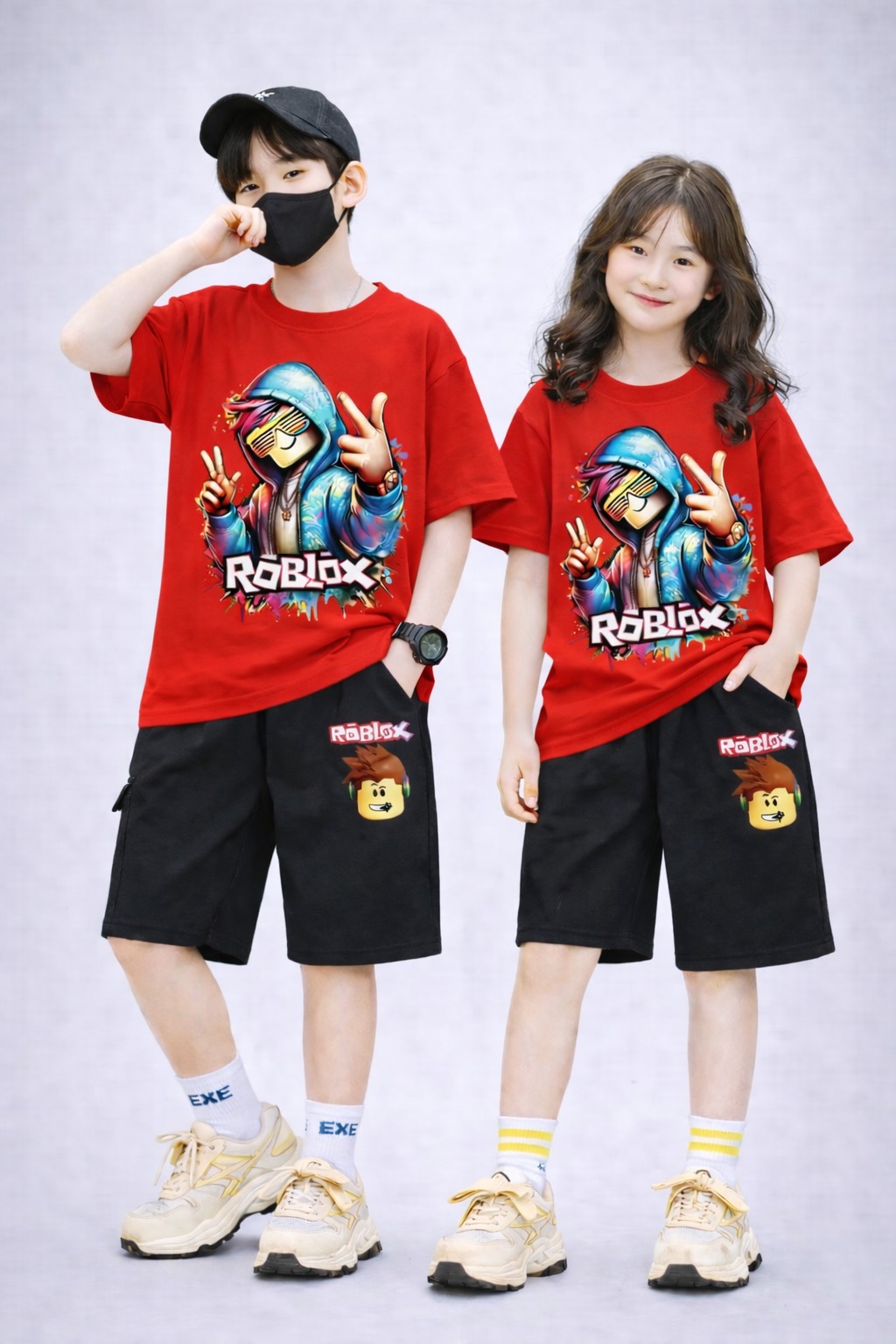 Baby Drop Shoulder T-Shirt and Pants Set - Stylish and Comfortable Outfit % Baby Drop Shoulder T-Shirt and Pants Set - Stylish and Comfortable Outfit