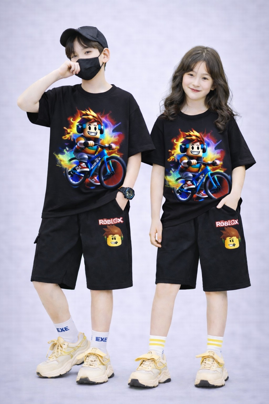Baby Drop Shoulder T-Shirt and Pants Set - Stylish and Comfortable Outfit % Baby Drop Shoulder T-Shirt and Pants Set - Stylish and Comfortable Outfit