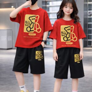 Baby Drop Shoulder T-Shirt and Pants Set - Stylish Comfort for Little Ones