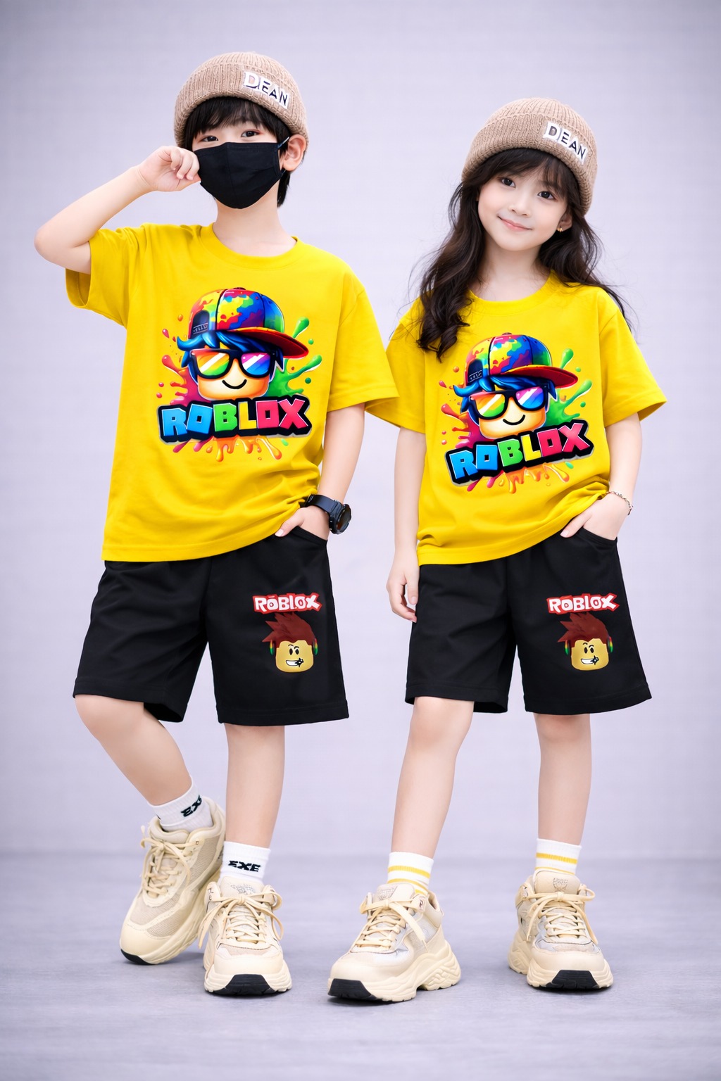Baby Drop Shoulder T-Shirt and Pants Set - Stylish Comfort for Little Ones % Baby Drop Shoulder T-Shirt and Pants Set - Stylish Comfort for Little Ones