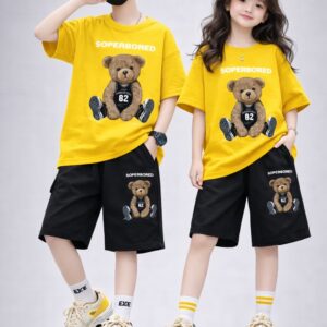 Baby Drop Shoulder T-Shirt and Pants Set – Stylish Comfort for Little Ones