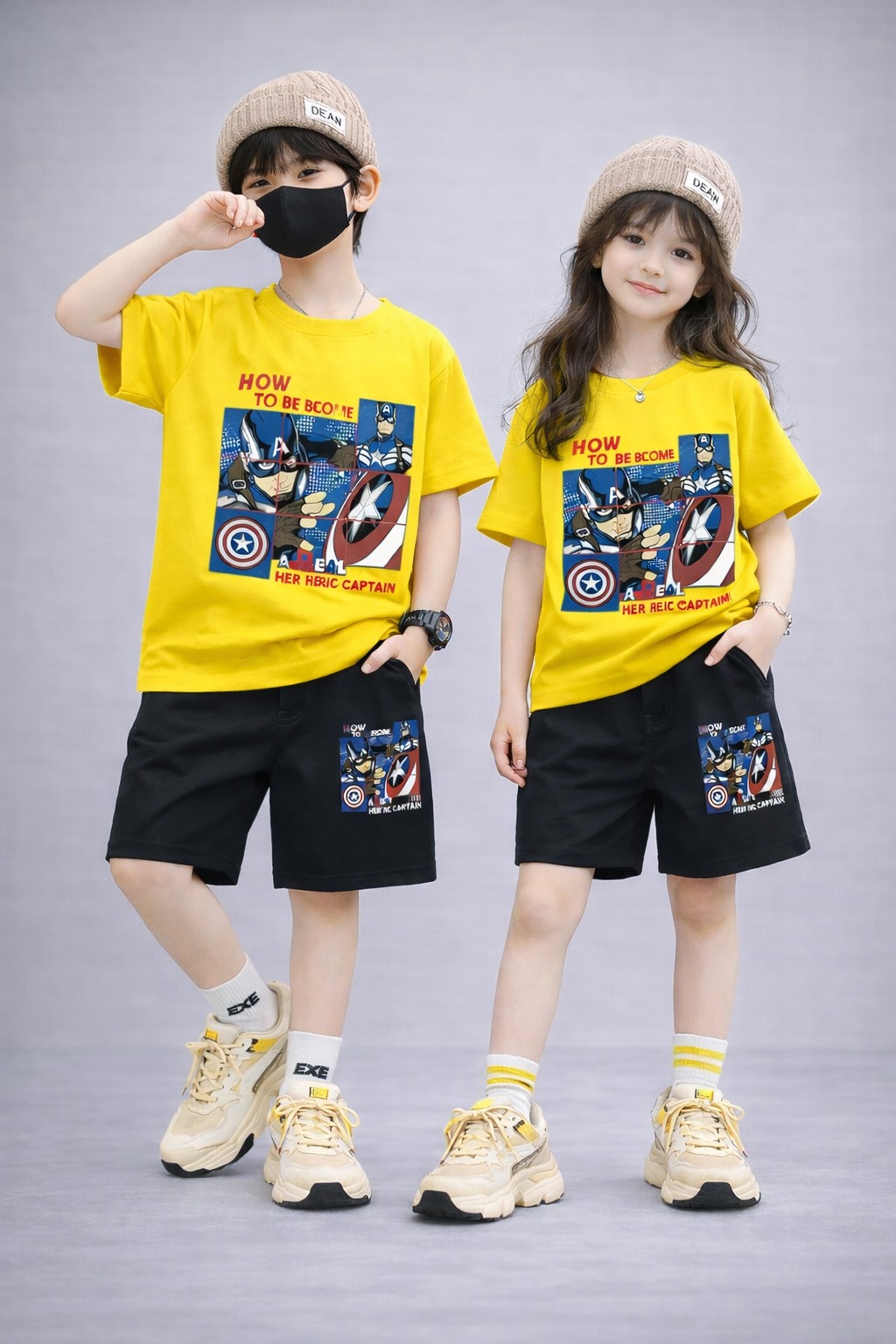 Baby Drop Shoulder T-Shirt and Pants Set - Stylish Comfort for Little Ones % Baby Drop Shoulder T-Shirt and Pants Set - Stylish Comfort for Little Ones