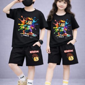 Baby Drop Shoulder T-Shirt and Pants Set - Stylish, Comfortable Outfit for Kids