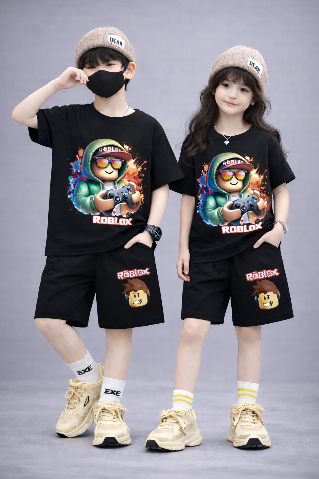 Baby Drop Shoulder T-Shirt and Pants Set - Stylish Infant Outfit % Baby Drop Shoulder T-Shirt and Pants Set - Stylish Infant Outfit