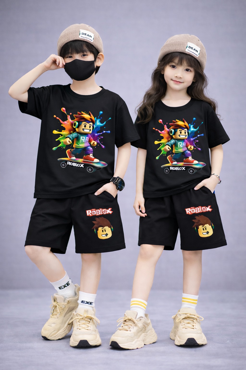 Baby Drop Shoulder T-Shirt and Pants Set - Stylish Infant Outfit % Baby Drop Shoulder T-Shirt and Pants Set - Stylish Infant Outfit