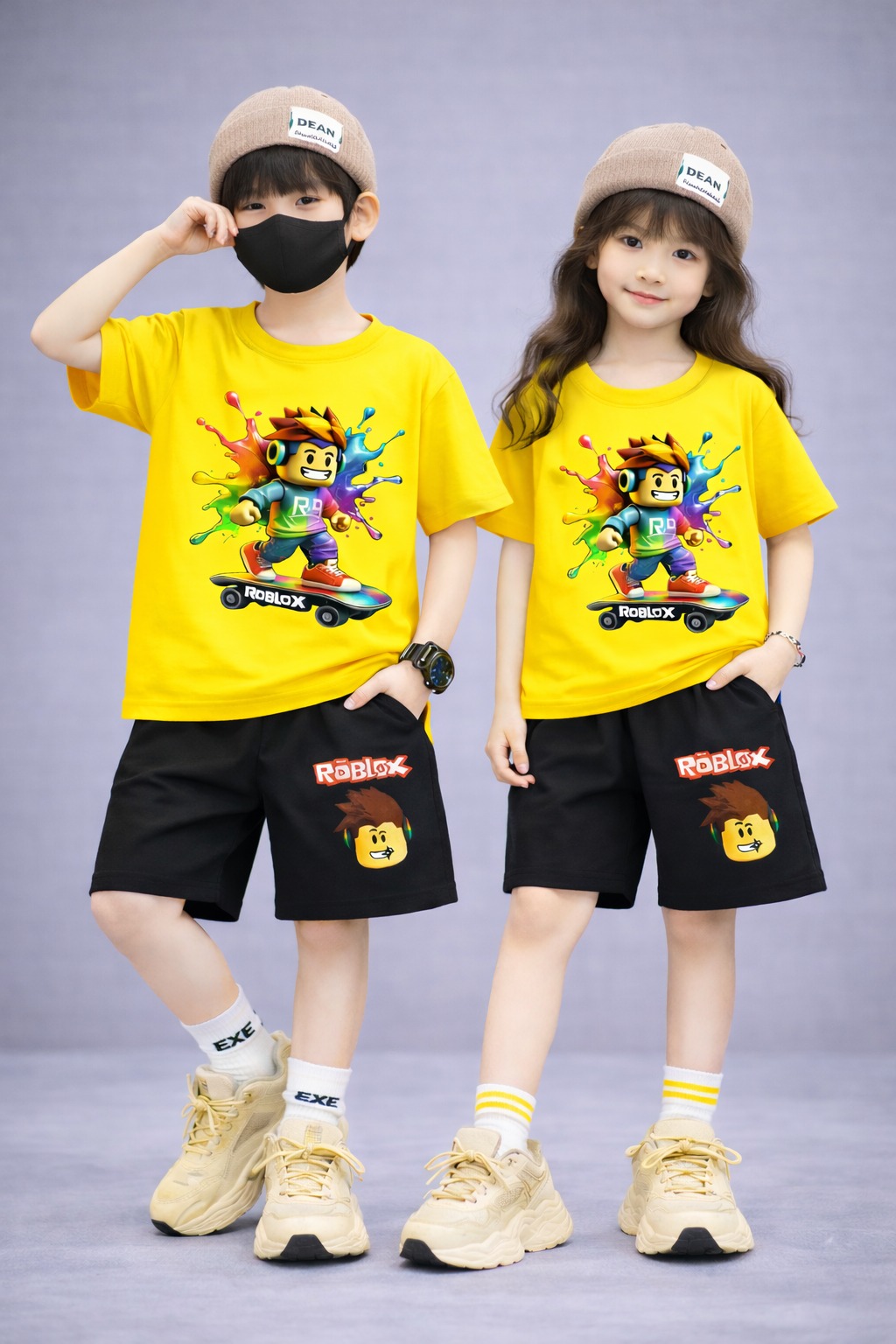 Baby Drop Shoulder T-Shirt and Pants Set - Stylish Infant Outfit % Baby Drop Shoulder T-Shirt and Pants Set - Stylish Infant Outfit