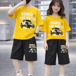 Baby Drop Shoulder T-Shirt and Pants Set - Stylish Kids Outfit