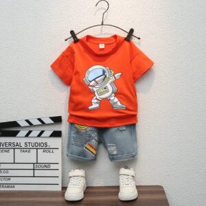 Baby Summer T-Shirt and Pant Set - Comfortable Cotton Outfit for Kids