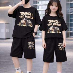 Baby T-Shirt and Pant Set with Drop Shoulder Design for Comfortable Style