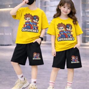 Baby T-Shirt and Pant Set with Drop Shoulder Design for Stylish Comfort