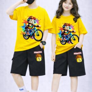 Baby T-Shirt and Pant Set with Drop Shoulder Design for Ultimate Comfort