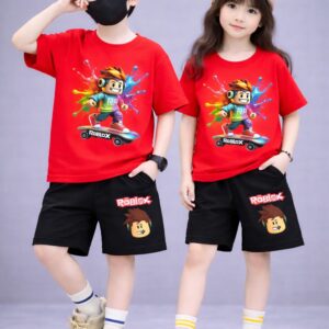 Baby T-Shirt and Pant Set with Drop Shoulder Design - Stylish Comfort for Kids