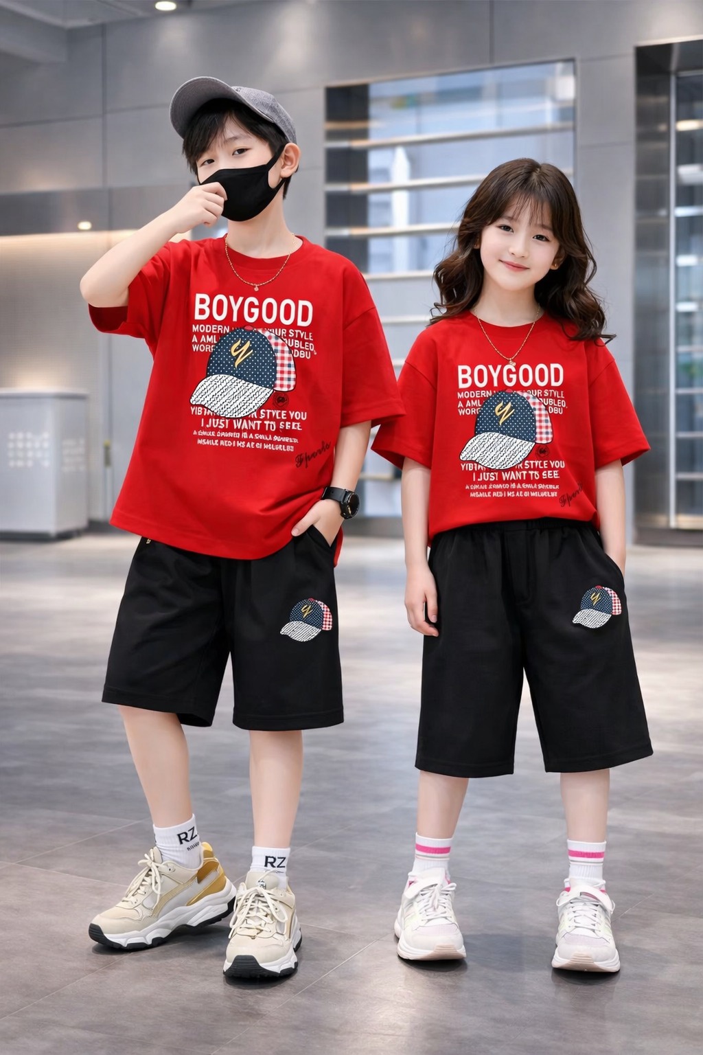 Baby T-Shirt and Pant Set with Drop Shoulder Design - Stylish Infant Outfit % Baby T-Shirt and Pant Set with Drop Shoulder Design - Stylish Infant Outfit