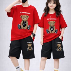 Baby T-Shirt and Pant Set with Drop Shoulder Design - Stylish Infant Outfit