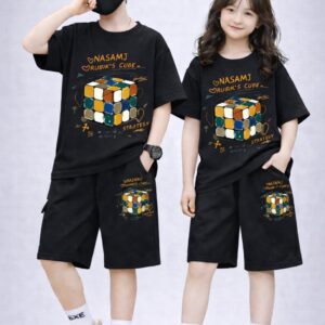 Baby T-Shirt and Pants Set with Drop Shoulder Design for Comfort and Style