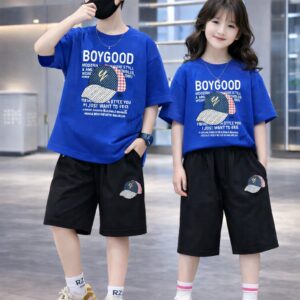 Baby T-Shirt and Pants Set with Drop Shoulder Design for Stylish Comfort