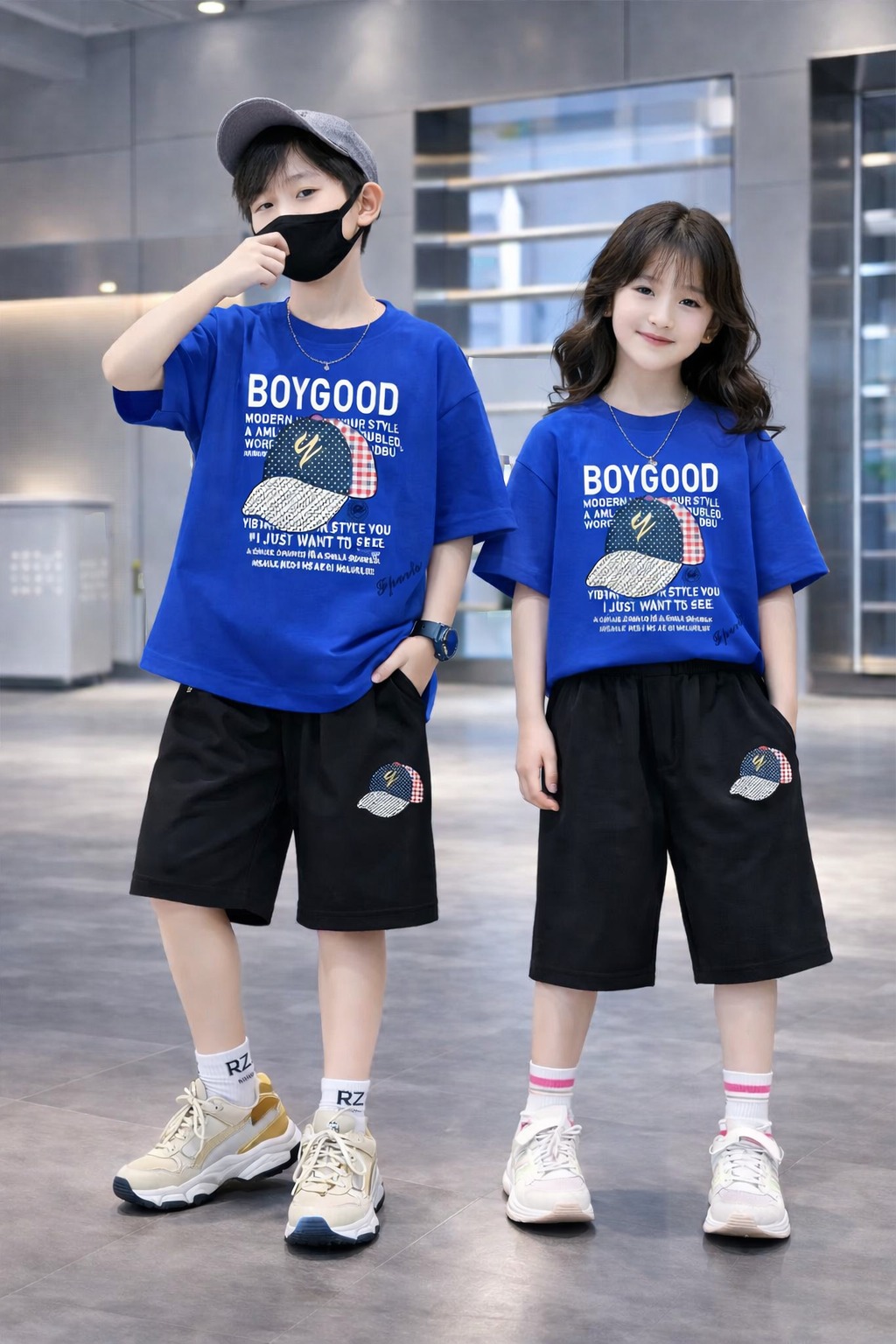 Baby T-Shirt and Pants Set with Drop Shoulder Design for Stylish Comfort % Baby T-Shirt and Pants Set with Drop Shoulder Design for Stylish Comfort