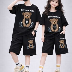 Baby T-Shirt and Pants Set with Drop Shoulder Design for Stylish Comfort