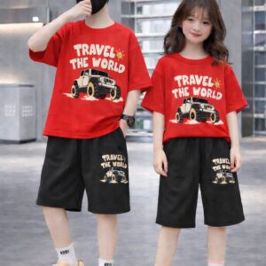 Baby T-Shirt and Pants Set with Drop Shoulder Design for Ultimate Comfort
