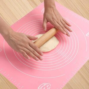 Baking Silicone Mat with Measurements - Non-Stick Dough Pad for Fondant & Sugar Craft
