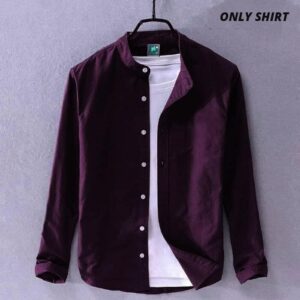 Ban Collar Premium Stylish Shirt in Elegant Shade