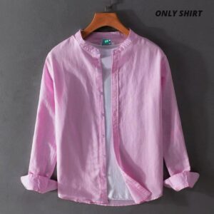 Ban Collar Shirt - Premium Stylish Design for Elegant Wardrobe Essentials