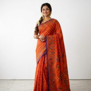 Batik-Style Tangail Saree – Elegant Handcrafted Cotton Ethnic Wear