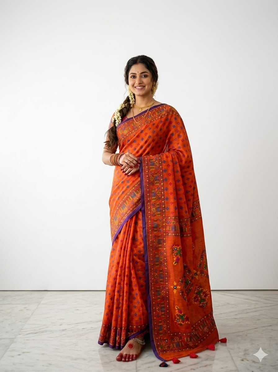 Batik Tangail Saree – Elegant Handcrafted Cotton Ethnic Wear for Women % Batik Tangail Saree – Elegant Handcrafted Cotton Ethnic Wear for Women