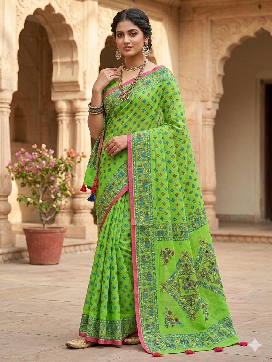 Batik Tangail Saree - Elegant Handcrafted Cotton Ethnic Wear for Women % Batik Tangail Saree - Elegant Handcrafted Cotton Ethnic Wear for Women