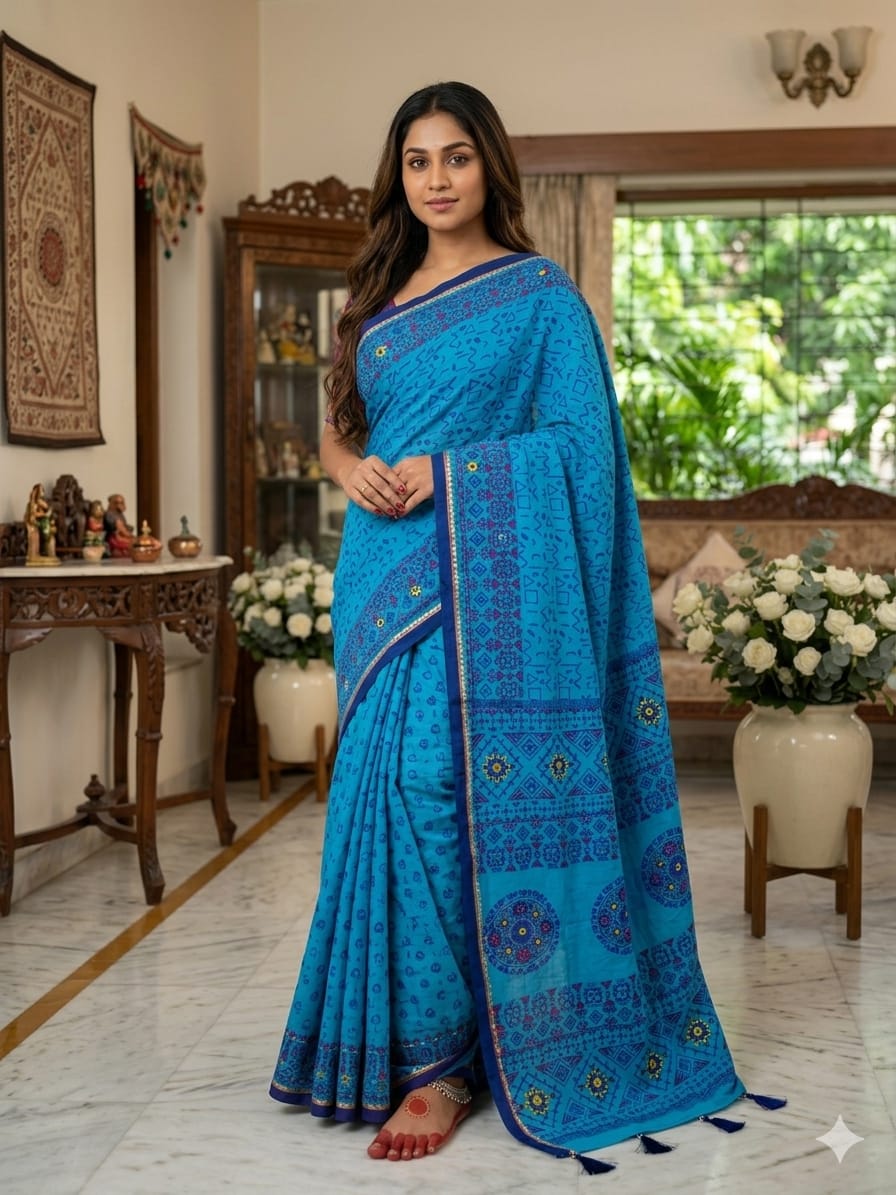 Batik Tangail Saree – Elegant Handcrafted Cotton Ethnic Wear for Women % Batik Tangail Saree – Elegant Handcrafted Cotton Ethnic Wear for Women