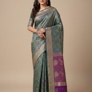 Benarasi Katan Silk Saree - Exquisite Traditional Weave for Elegant Occasions