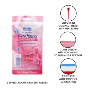 Bikini Razor Set - 3 Compact Mini Blades for Precision Grooming