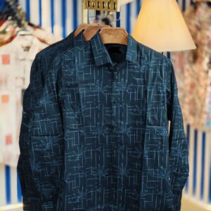 Black 100% Cotton Long‑Sleeve Shirt
