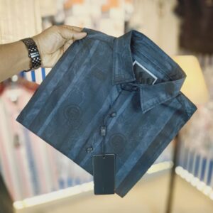 Black 100% Cotton Long-Sleeve Shirt