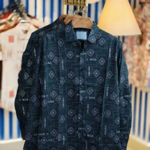 Black 100% Cotton Long-Sleeve Shirt