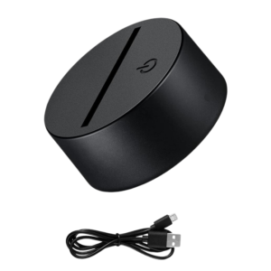 Black Acrylic Night Lamp Base – Modern, Sleek Design for Ambient Lighting