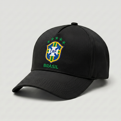 Black Brazil National Team Supporter Cap - Premium Quality Fan Gear % Black Brazil National Team Supporter Cap - Premium Quality Fan Gear