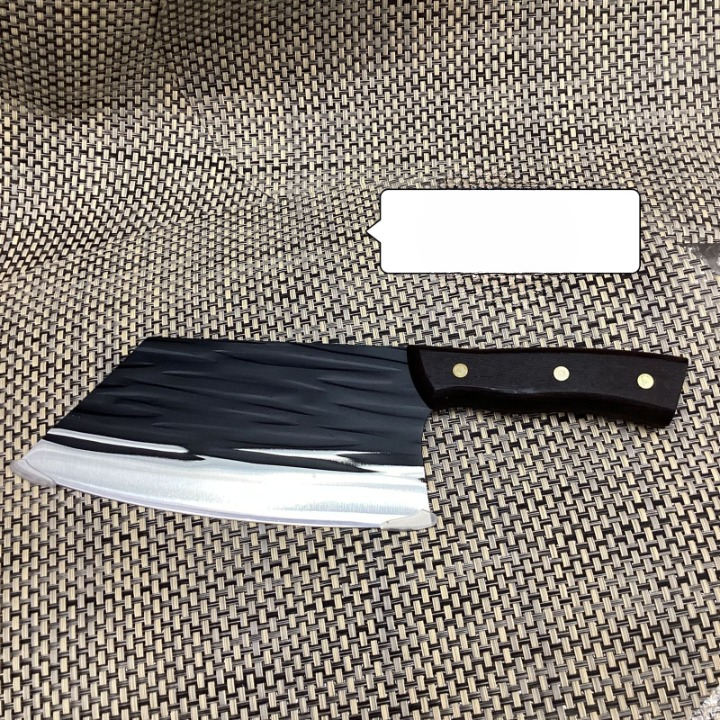 Black Hammered Finish Kitchen Cleaver - Premium Quality Chef's Knife % Black Hammered Finish Kitchen Cleaver - Premium Quality Chef's Knife
