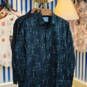 Black Pure Cotton Long-Sleeve Shirt