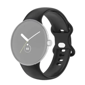 Black Soft Silicone Straps for Google Pixel Smartwatch - Premium Comfort Fit