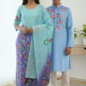Block Print Three-Piece Set – Elegant and Stylish Ensemble for Any Occasion