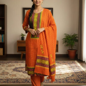 Block Print Three-Piece Set - Elegant Artisan Design for Every Occasion
