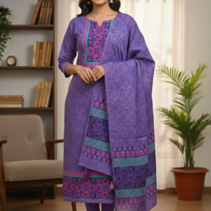 Block Print Three-Piece Set - Elegant Artisan Style for Any Occasion
