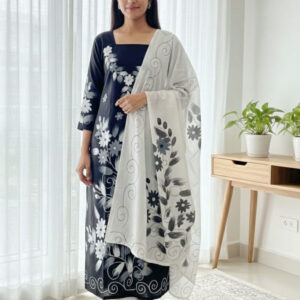 Block Print Three-Piece Set for Stylish Comfort and Versatility
