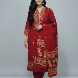 Block Print Three-Piece Set - Stylish and Versatile Ensemble for Every Occasion